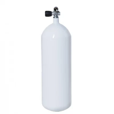 Fľaša oceľová 15l 230 Bar 204mm S VENTILOM 232 BAR - konvexná
