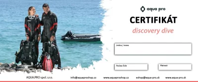 Darčekový certifikát Try Scuba