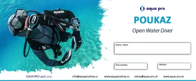 Darčekový certifikát Open Water Diver
