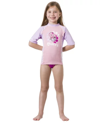 Tričko RASH GUARD DETSKÝ KRÁTKY RUKÁV DIEVČA