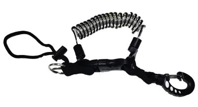 Špirálový kábel s karabínkou CONSOLE/TORCH SPIRAL LANYARD