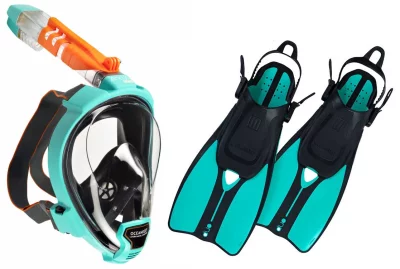 Šnorchlovací set OCEAN REEF ARIA QR + DUO TRAVEL