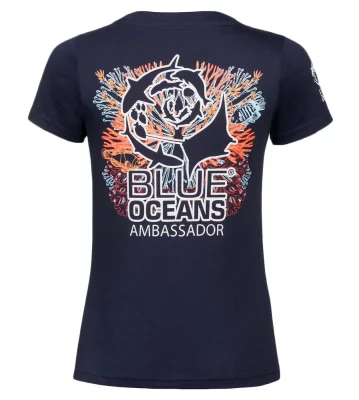 Dámske tričko T-SHIRT ROUND NECK BLUE OCEANS