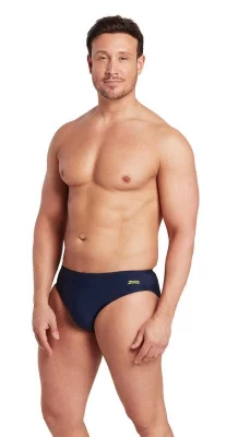 Pánske slipové plavky - Etch Racer Men - navy/limetková