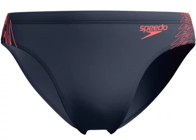 Pánske plavky - HYPERBOOM SPL 7CM BRF - sivá/oranžová