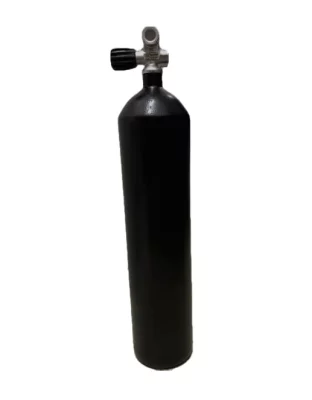 Fľaša oceľová 7l 300 Bar s ventilom 300 BAR (rovné dno) - čierna