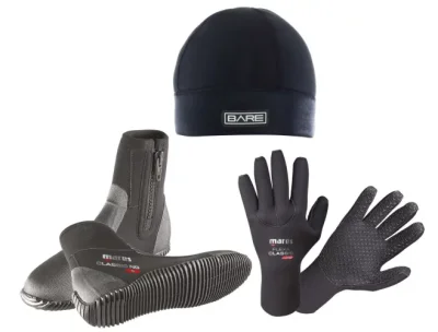 Set pro otužilce TRIO CLASSIC - boty 5 mm, rukavice 3 mm, čepice 2 mm